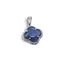 Pandantiv Lapis Lazuli trifoi cu montura argintie, 18mm