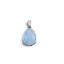 Pandantiv Agat bleu oval cu montura argintie, 20mm