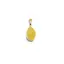 Pandantiv Agat galben oval ascutit cu montura aurie, 22mm
