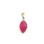Pandantiv Agat roz oval ascutit cu montura aurie, 22mm