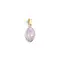 Pandantiv Ametist lavanda oval ascutit cu montura aurie, 22mm