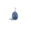 Pandantiv Lapis Lazuli oval cu montura argintie, 20mm