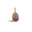 Pandantiv Rodonit roz oval cu montura aurie, 20mm