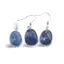 Set Cercei cu agatatoare si Pandantiv Lapis Lazuli oval cu montura argintie, 20mm