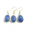 Set Cercei cu agatatoare si Pandantiv Lapis Lazuli oval cu montura aurie, 20mm