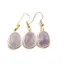 Set Cercei cu agatatoare si Pandantiv Lepidolit oval cu montura aurie, 20mm