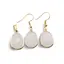 Set Cercei cu agatatoare si Pandantiv Opalit oval cu montura aurie, 20mm