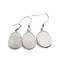 Set Cercei cu agatatoare si Pandantiv Piatra Lunii oval cu montura argintie, 20mm
