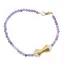 Bratara Ametist sfere fatetate 3mm si element decorativ cu Selenit