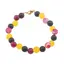 Bratara confectionata manual cu Agate roz si galben mate, Onix mat sfere 8mm