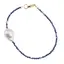 Bratara Lapis Lazuli sfere fatetate si Perla de cultura, 2-15mm