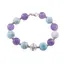Bratara Larimar si Ametist A+ sfere 10mm cu element argintiu
