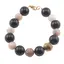 Bratara Opal roz si Turmalina neagra sfere, 10-12mm