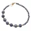 Bratara Safir sfere si sfere fatetate cu bumbi aurii, 4-8mm