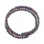 Bratara tripla ajustabila cu pietre semipretioase Ochi de tigru colorat mix sfere 4mm