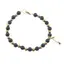 Bratara Turmalina neagra sfere 6mm, bumbi aurii si element Ochi de tigru
