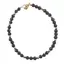 Bratara Turmalina neagra sfere fatetate cu bumbi aurii, 4mm