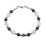 Bratara Turmalina neagra si Selenit sfere 6-8mm, Hematit 4mm