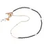 Colier asimetric Turmalina neagra sfere fatetate si Perle de cultura cu charmuri, 3-6mm
