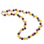 Colier confectionat manual cu Agate roz si galben mate, Onix mat sfere 8mm