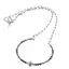 Colier lucrat manual Safir si Ametist sfere fatetate cu bumbi argintii, 3-4mm