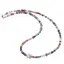 Colier Mix cristale discuri fatetate cu element argintiu, 3-5mm