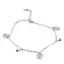 Bratara pentru glezna din inox argintiu cu charm model fluture rotund