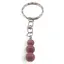 Breloc Rodonit roz trei sfere, 8-10mm