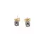 Cercei cu surub din cupru placat cu aur galben 18k violet, 7mm