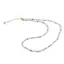 Colier Agat albastru sfere fatetate 3-4mm cu bumbi aurii