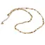 Colier Agat maro sfere fatetate 3-4mm cu bumbi aurii