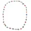 Lant din cupru placat cu aur roz 18k model ochiul protector multicolor