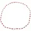 Lant din cupru placat cu aur roz 18k model ochiul protector rosu, 4mm