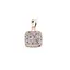 Pandantiv patrat din cupru placat cu aur roz 18k cu zirconii colorate, 12mm