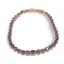 Bratara din cupru placat cu aur roz 18k, sfere cu zirconiu violet