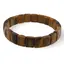 Bratara lata pe elastic cu cristale naturale ochi de tigru, cuburi fatetate 12mm