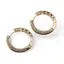 Cercei din cupru placat cu aur galben 18k rotunzi plati cu zirconii, 24mm