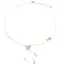 Lant din inox placat cu aur galben 18k cu fluturi, sidef si perle