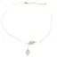 Lant din inox placat cu aur galben 18k, pandantiv ajustabil cu frunze