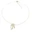 Lant din inox placat cu aur galben 18k, pandantiv dream catcher