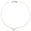 Lant din inox placat cu aur galben 18k, pandantiv fluture
