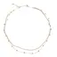 Lant dublu din inox placat cu aur galben 18k, model snake si bumbi