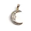 Pandantiv din cupru placat cu aur galben 18k model Luna cu zirconii, 19mm