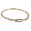 Bratara din cupru placat cu aur galben 18k fixa cu zirconii si charm central