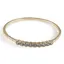 Bratara din cupru placat cu aur galben 18k fixa, model clasic cu zirconii