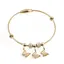 Bratara din cupru placat cu aur galben 18k fixa, model snake cu charm fluturasi