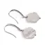 Cercei cu agatatoare Floare din sidef si baza de Argint 925 cu zirconii, 12mm