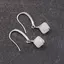 Cercei cu agatatoare Piatra Lunii romb si baza de Argint 925 cu zirconii, 8mm
