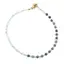 Bratara Amazonit si Safir sfere fatetate, 2-3mm