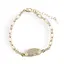 Bratara din cupru placat cu aur galben 18k cu element central oval si zirconii